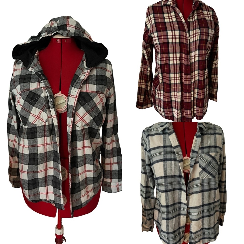 3 Cozy Plaid Shirts! Bundle – 3 Long Sleeve Flannels | My Style & Old Navy
